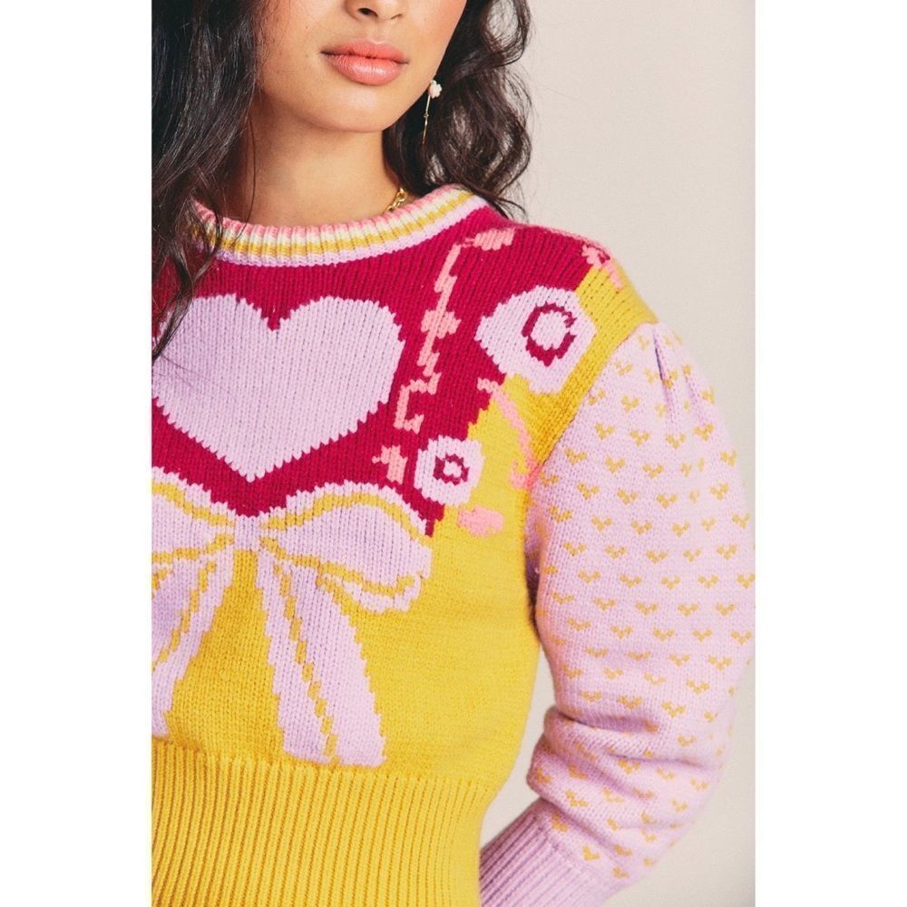 LOVESHACKFANCY Emani Crewneck Sweater - Picture 4 of 14